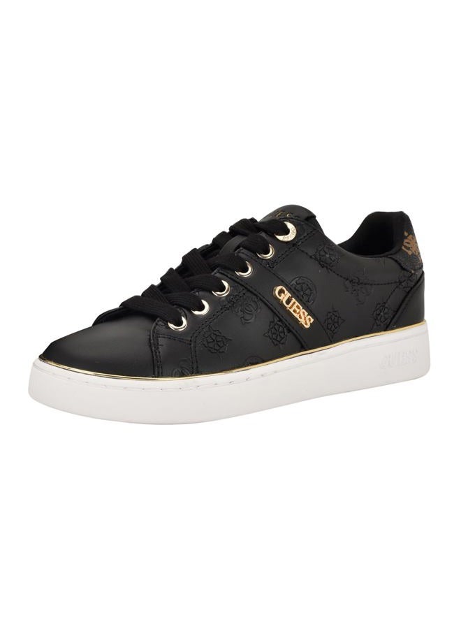 Guess Women's Britz Sneaker, Black Logo 001, 37 EU - Image 1