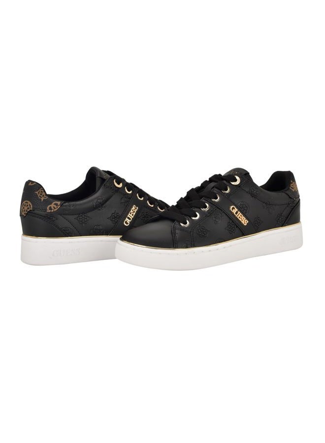 Guess Women's Britz Sneaker, Black Logo 001, 37 EU - Image 2