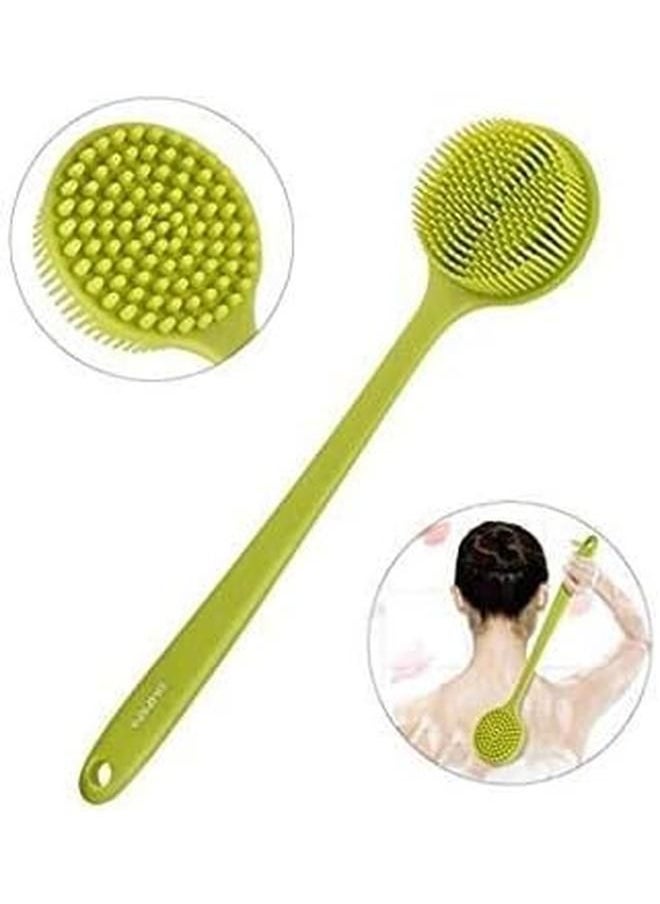 Generic - Silicone Body Brush Long Handle Shower Brush Body Scrub Bath Brush for Back Scrubber Exfoliating Skin - Random Color - Image 1