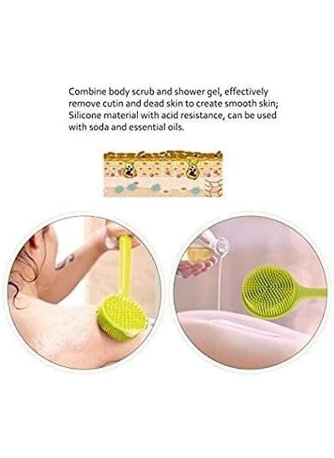 Generic - Silicone Body Brush Long Handle Shower Brush Body Scrub Bath Brush for Back Scrubber Exfoliating Skin - Random Color - Image 1