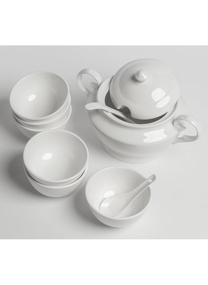 Bin-Shihoun-Abomar - White Premium Porcelain Dinner Set for 6 People | Serving Utensils | Porcelain Plate Set | Porcelain Dinner Set (72 Pieces) - Image 1