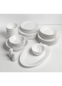 Bin-Shihoun-Abomar White Premium Porcelain Dinner Set for 6 People | Serving Utensils | Porcelain Plate Set | Porcelain Dinner Set (72 Pieces)  - Image 2
