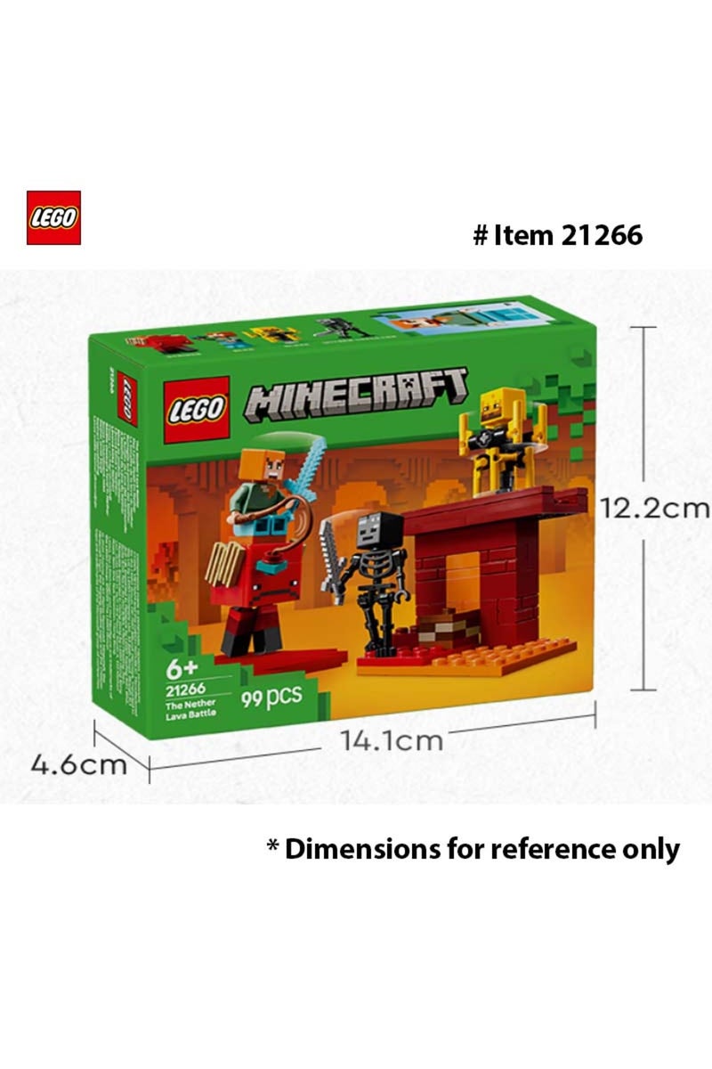 مجموعة ألعاب ليغو ماينكرافت 21266: معركة حمم العالم السفلي، أليكس، هيكل ويذر، بليز و