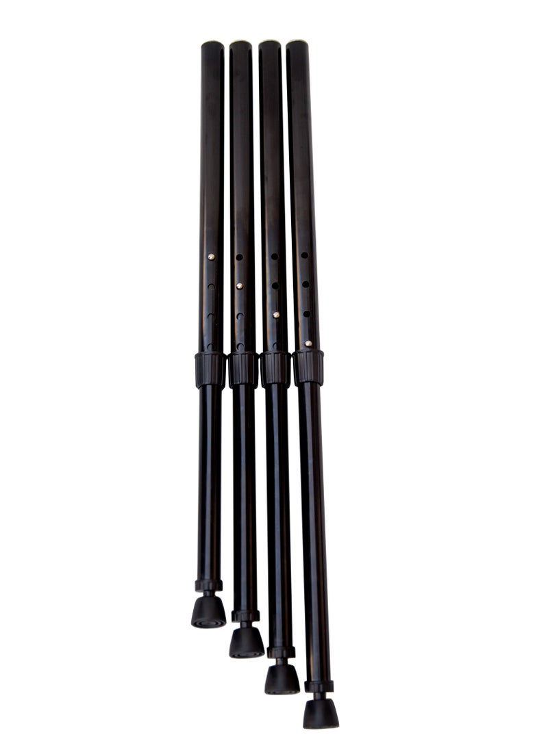 Makeup Train Stand Case With Pro Studio Artist Trolley And Lights large size, Black with Brown Medium