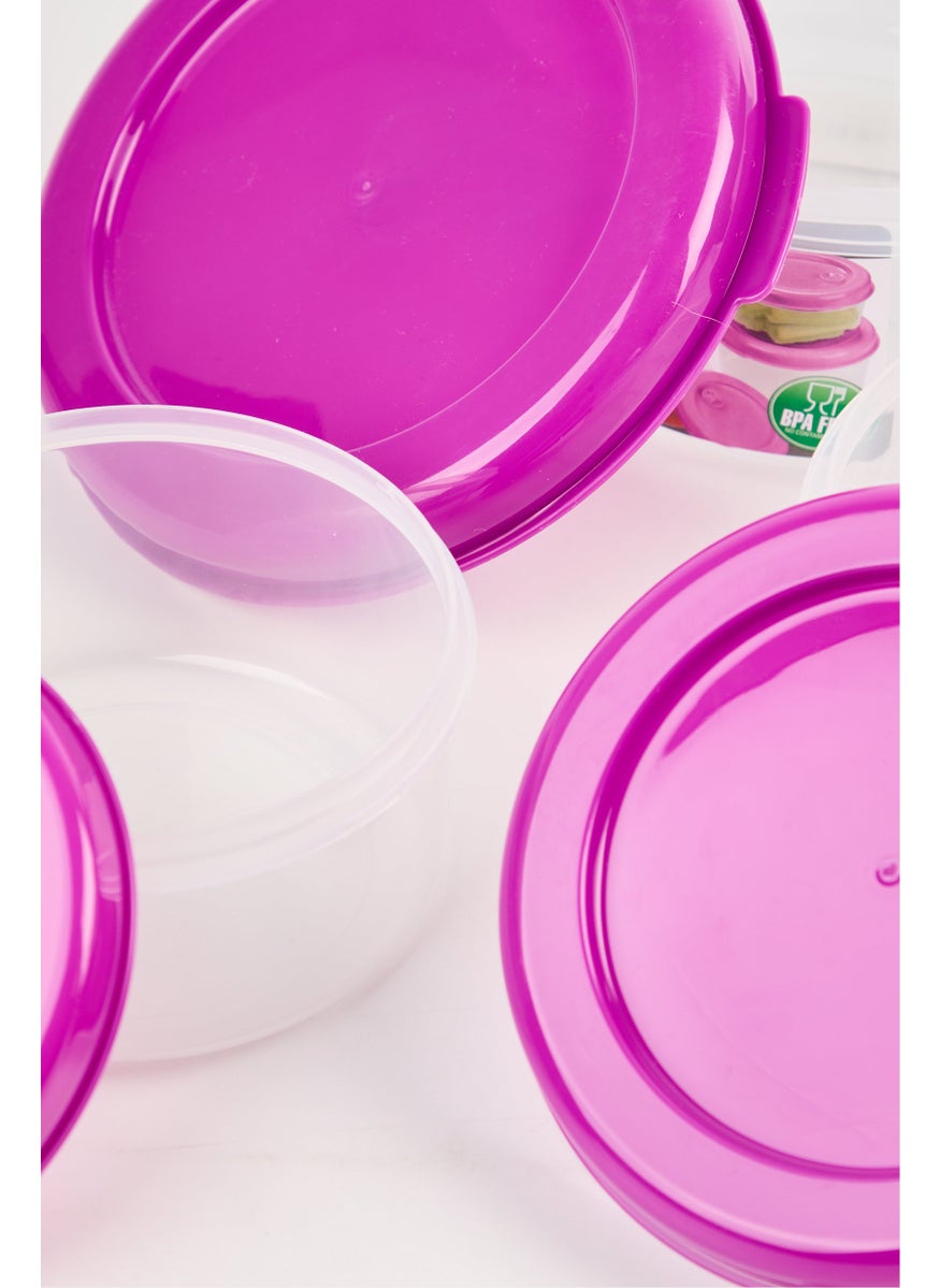 Kitchen Details 3 Pcs Round Plastic Storage Containers, Assorted  - Image 3