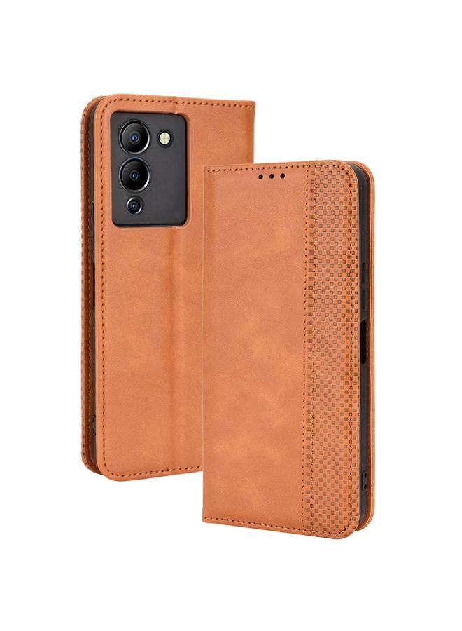 S-TOP Case For Infinix Note 12 G96 Magnetic Buckle Retro Texture Leather Phone Case - Image 2