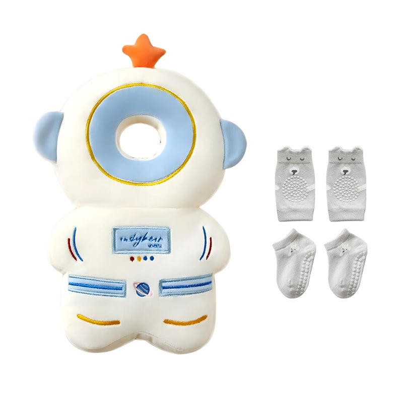 Pucmaoci Baby Toddler Head Protector, Baby Head Protection Backpack, Adjustable, Lightweight and Breathable, Astronaut - Image 1