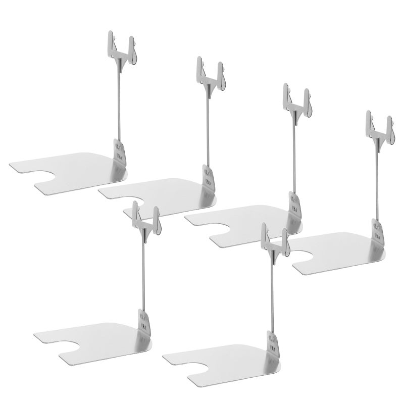 6pcs Card Holder Stand, Table Top Sign Clamp For Retail Display & Supermarket, Price Display Card Holder For Bakery Dessert Table Store - Image 1