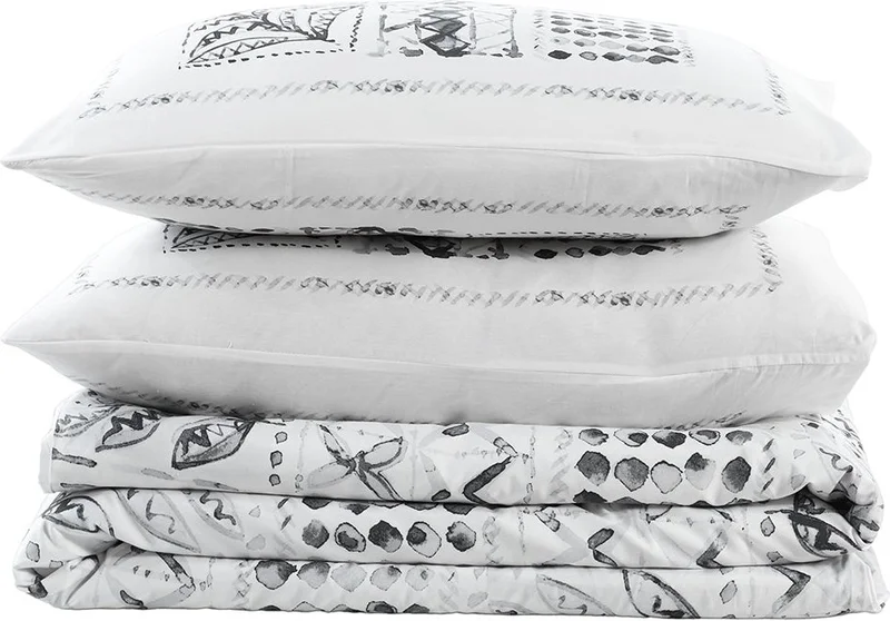ايلارت Spark Fitted Duvet Cover Set Double Natural Cotton Ranforce 4 Piece