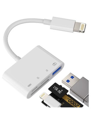 Camera Memory SD Card Reader Compatible for iPhone,Compatible with Lightning Male to USB Female OTG Adapter Micro TF Power Charging Splitter Charger Connector for Apple for ipad - pzsku/Z3F90D940D38DE217D995Z/45/_/1739912733/cde9a770-410c-4da5-9575-27e9b896e44e