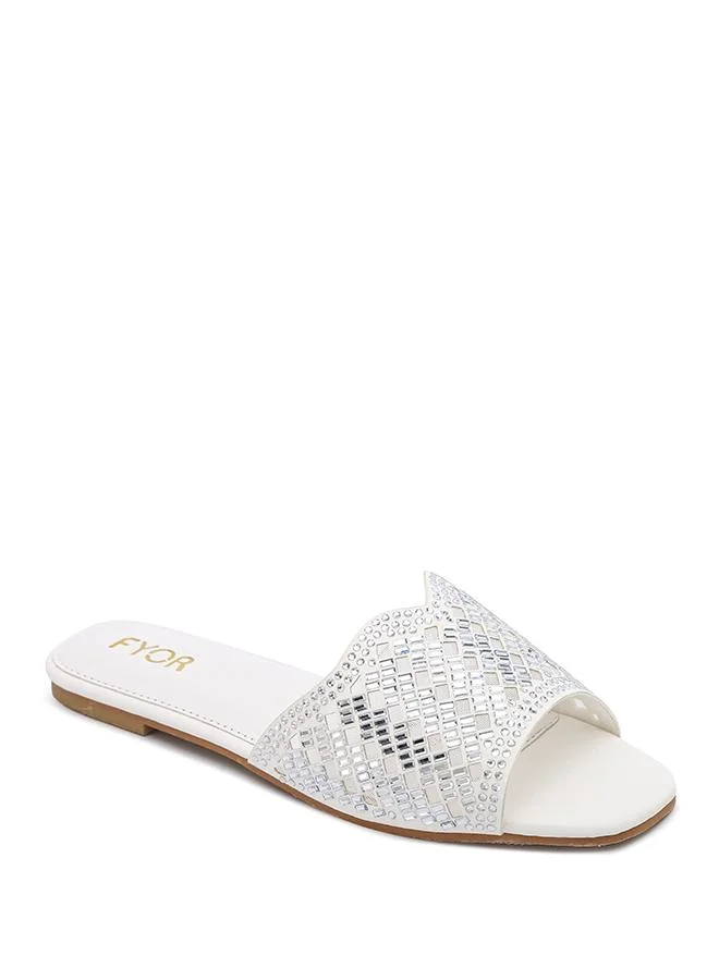 FYOR Cutwork Embellished Flat Sandal MY 388