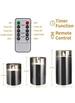 Hilalful HILALFUL Candle Set | Suitable for Living Room, Bedroom and Outdoor | Perfect Festive Gift for Home Decoration in Ramadan, Eid, Birthdays, Weddings, Housewarming | Battery Operated | Set of 3  - Image 3