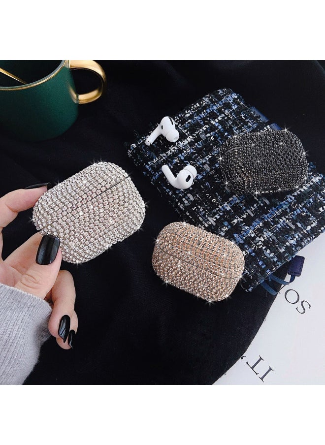 Generic Applicable To AirPods1/2/3 For Apple AirPods Pro2 Flash Drill Wireless Bluetooth Anti-fall Earphone Case-Color:silver-Applicable Models:Airpods 3 Generation  - Image 2
