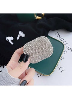 Applicable To AirPods1/2/3 For Apple AirPods Pro2 Flash Drill Wireless Bluetooth Anti-fall Earphone Case-Color:silver-Applicable Models:Airpods 3 Generation