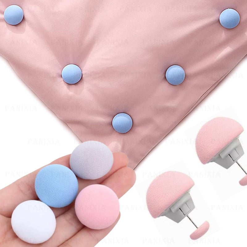 LPV TRADERS LPV TRADERS Bedsheet & Quilt Clip Set - 6 PCS Mushroom-Shaped Non-Slip Fixators | One-Key Unlock Holder for Duvets, Comforters, Bed Sheets, Curtains, Socks & Mattress Covers - Multicolor  - Image 1