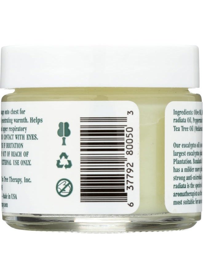 Tea Tree Therapy مرهم الصدر بالأوكالبتوس | 2 أونصة (57 جرام) | مع أوكالبتوس رادياتا، لافندر، نعناع وزيت شجرة الشاي | تركيبة مهدئة ومريحة - Image 2