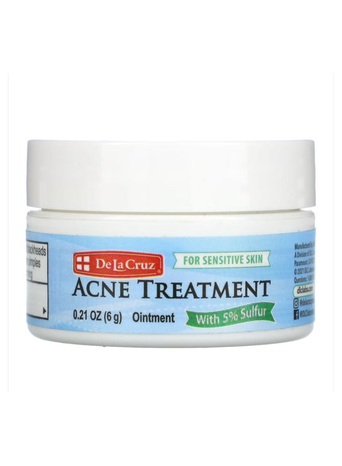 De La Cruz Acne Treatment With 5 Sulfur 6 ml