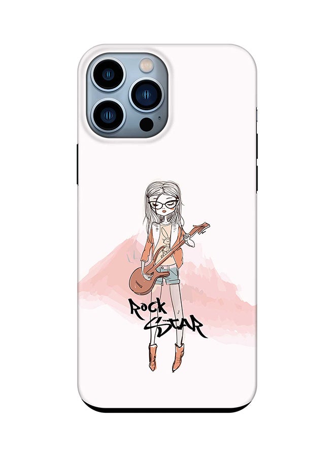 Stylizedd غطاء قوي لجهاز آيفون 15 برو ماكس بطبقتين هجين من PC و TPU غطاء مخصص للهاتف بتشطيب غير لامع - فتاة الروكستار - Image 1