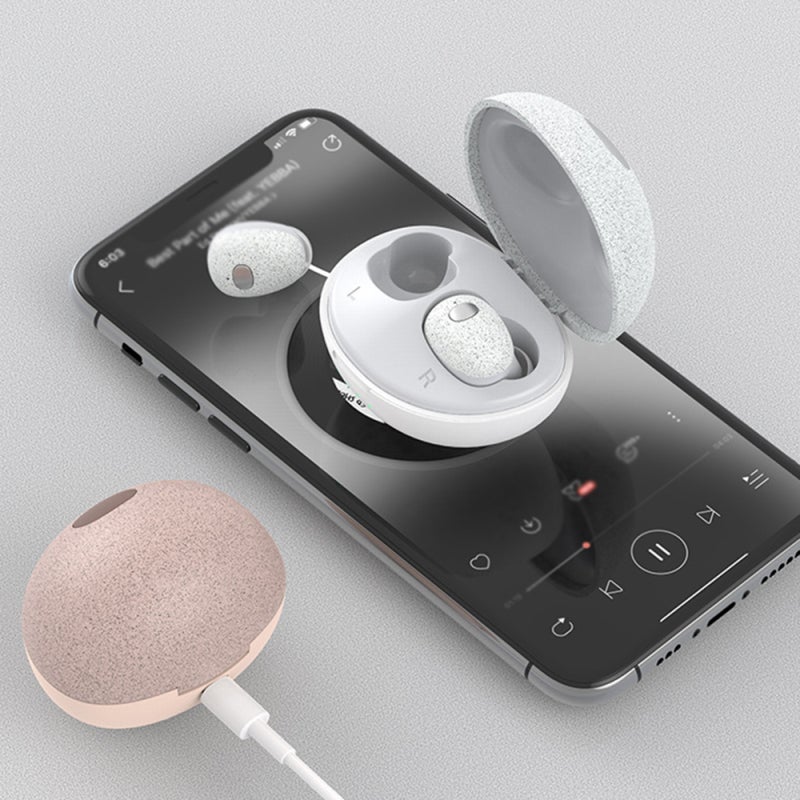 Wireless Earphone Pink 6mm Stereo Sound Unit Hifi Sound - Intelligent Noise Reduction Wireless Earphone for Long-Time Wearing, Separate Or Pair Use - Image 5