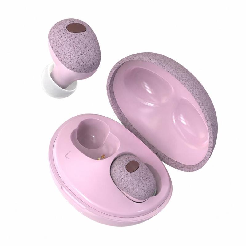 Wireless Earphone Pink 6mm Stereo Sound Unit Hifi Sound - Intelligent Noise Reduction Wireless Earphone for Long-Time Wearing, Separate Or Pair Use - Image 1