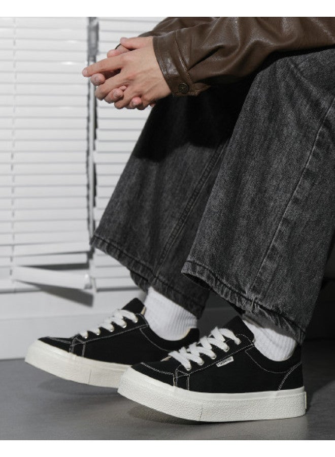 UNIVERSAL Classic Thick-sole Canvas Shoes, Men's Casual Sneakers For Spring And Autumn, Versatile And Lightweight Student Shoes, Unisex Autumn Casual Plimsolls - Image 1