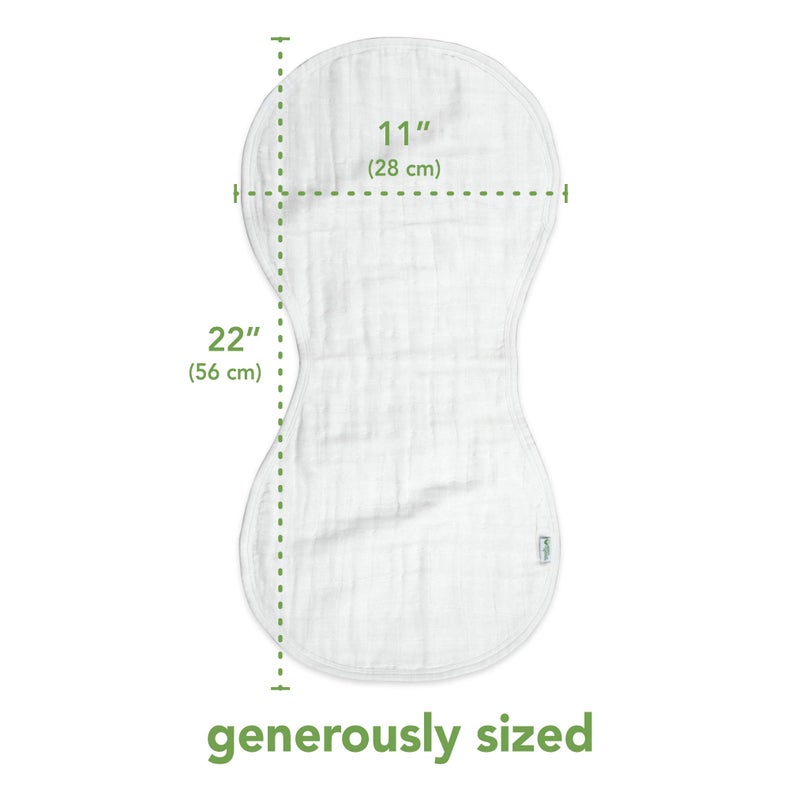 green sprouts Muslin Burp Cloths made from Organic Cotton | 4 absorbent layers protect from sniffles,drips  drools | 100% organic cotton muslin,Super soft  softer with every wash,Machine washable - Image 5