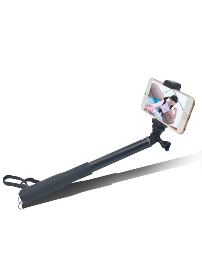 0.94 M Eccentric Tube GoPro Head 1/4 Teeth Copper Nut Tail Plug Photography Video Interview Self-Shot Net Red Live Rod-Color:Black - Image 3