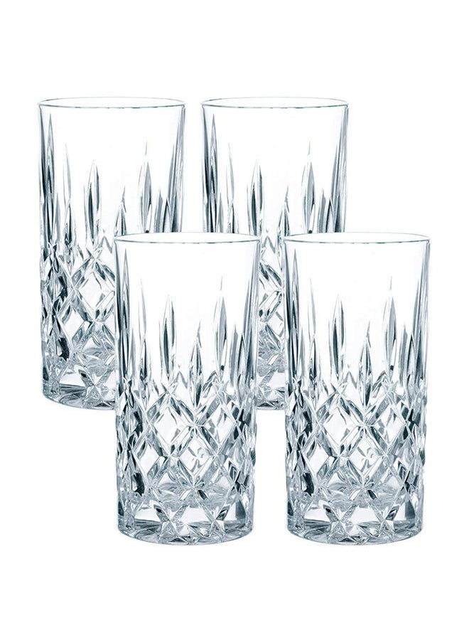 Nachtmann 4-Piece Noblesse Long Glass Drinkware Set, 375 ml 