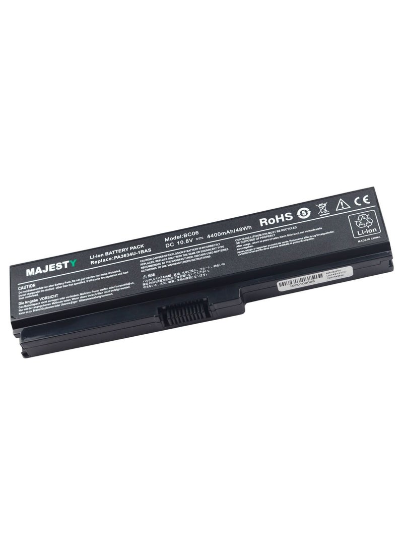 Majesty Toshiba Replacement Laptop Battery 4400mAh 48W Compatible with TOSHIBA L655 C650 C655 Models  - Image 1