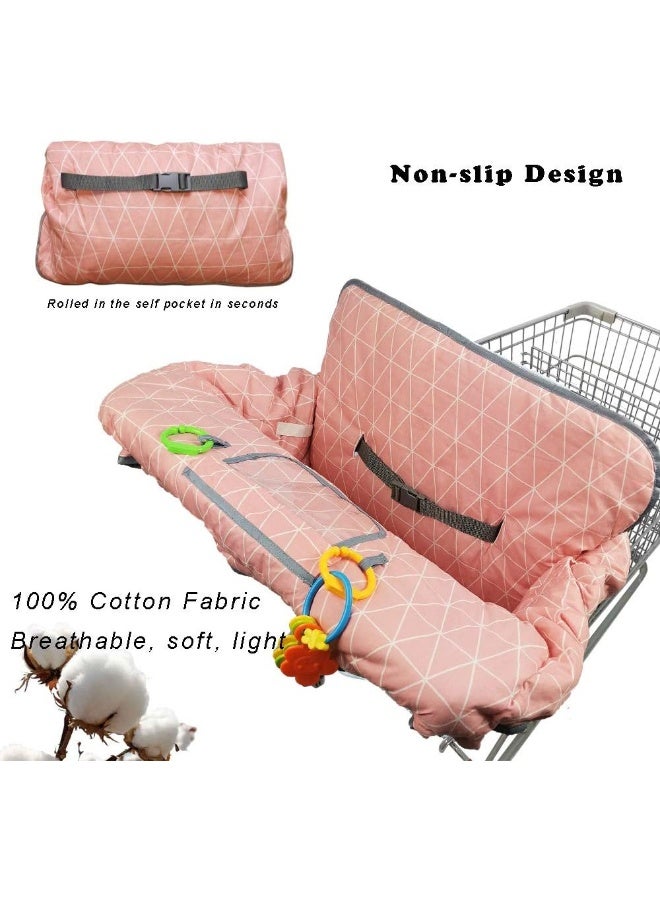ICOPUCA Shopping Cart Covers for Baby Girl, Cotton High Chair Cover, Toddler Grocery cart Cushion, Infant Cart Cover for Babies Girl, Machine Washable - Image 3