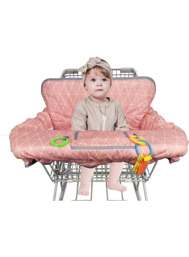 ICOPUCA Shopping Cart Covers for Baby Girl, Cotton High Chair Cover, Toddler Grocery cart Cushion, Infant Cart Cover for Babies Girl, Machine Washable - Image 2