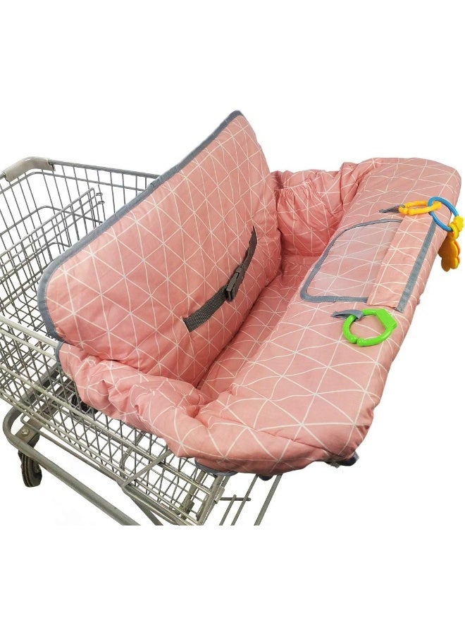 ICOPUCA Shopping Cart Covers for Baby Girl, Cotton High Chair Cover, Toddler Grocery cart Cushion, Infant Cart Cover for Babies Girl, Machine Washable - Image 1
