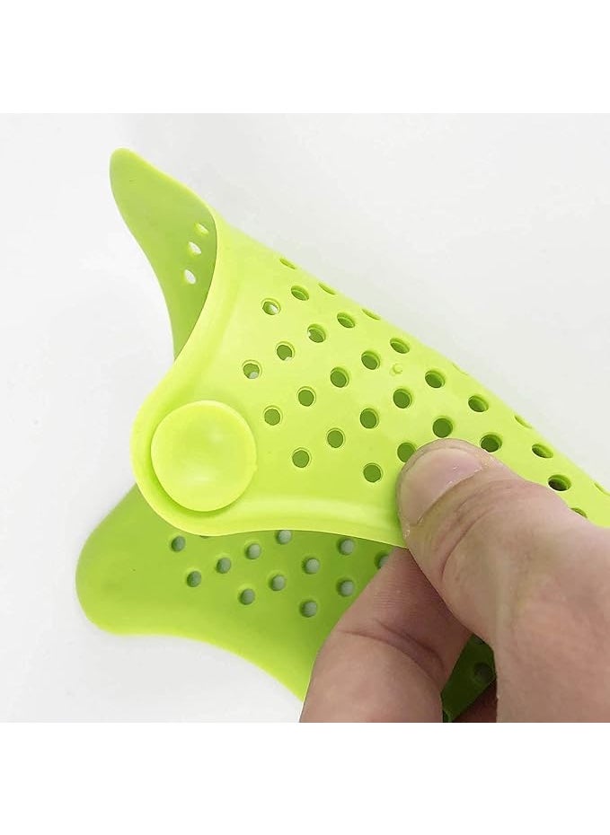 istore Istore 4Pcs Silicone Star Shape Drain Hair Catcher, Kitchen Sink Strainer - Bathroom Shower Sink Stopper - Drain Cover Hair Trap, Filter for Kitchen Bathroom Tub [Multicolor]  - Image 2