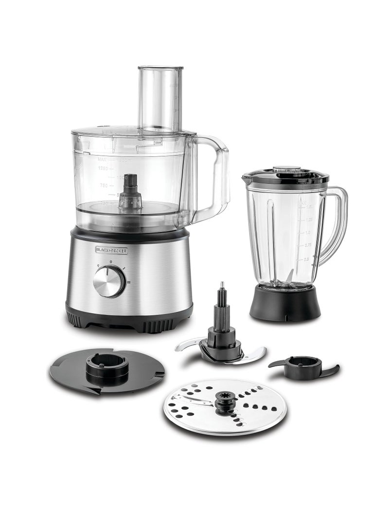 BLACK+DECKER Food Processor - 24 functions - 800 W FX825 / FX825-B5 silver - Image 1