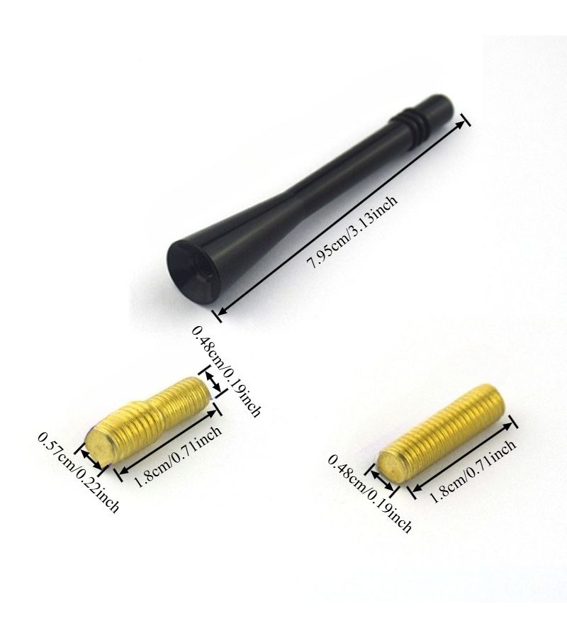 Blue Short Car Antenna Pole Modified Durable Fashionable Auto Part for Most Cars - Image 2