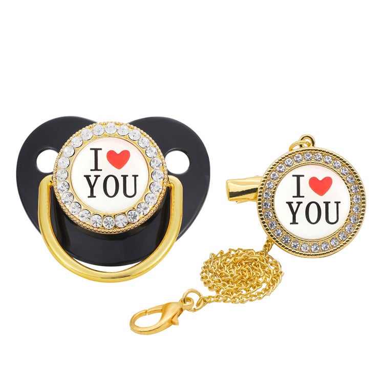 Factory direct I love you series baby pacifier children play mouth in stock supply - Image 1