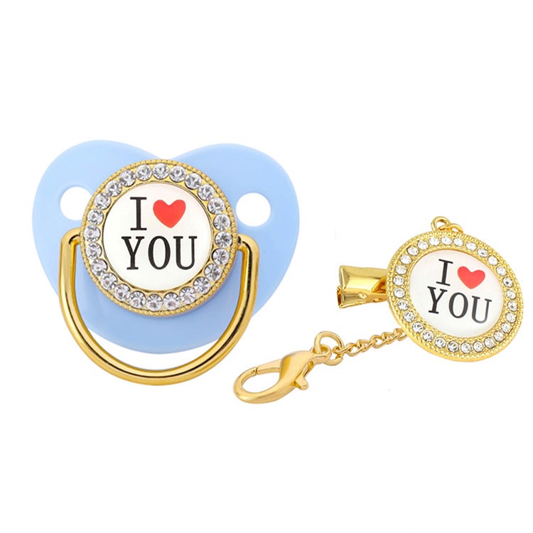 Factory direct I love you series baby pacifier children play mouth in stock supply - Image 5