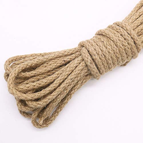 Tenn Well 8mm Jute Rope, 52 Feet Braided Jute Cord Thick Twine Rope for Crafting, Cat Scratching Post, Gardening, Farmhouse Decor, Home Decor - Image 4