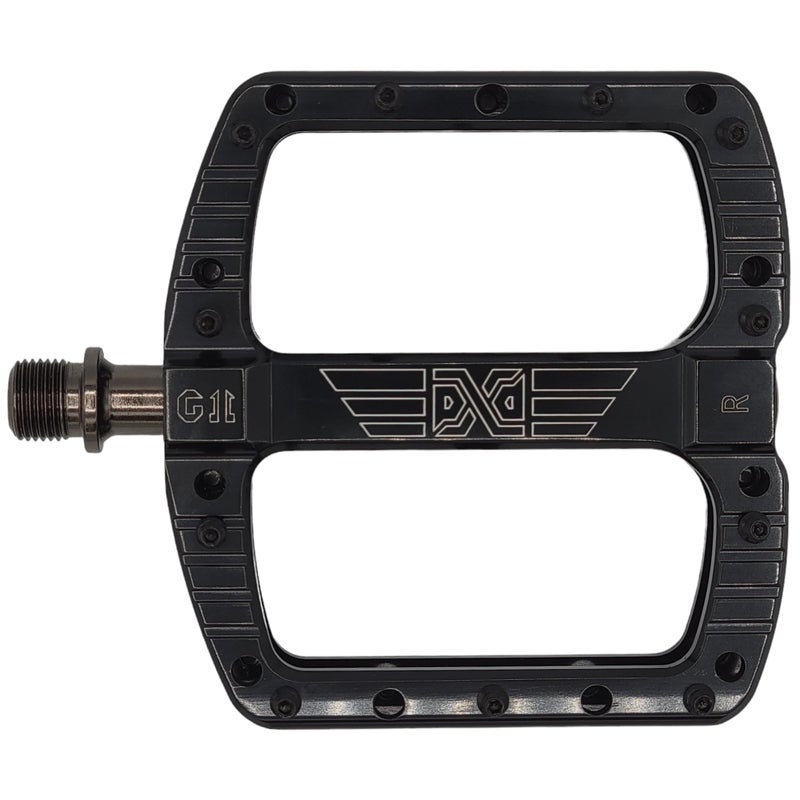 Pedalxtreme PDX G11 Mountain Bike Pedal MTB BMX Pedal Large Concave Platform Aluminum Lightweight 3 Ball Bearings Non-Slip (Black) - Image 1