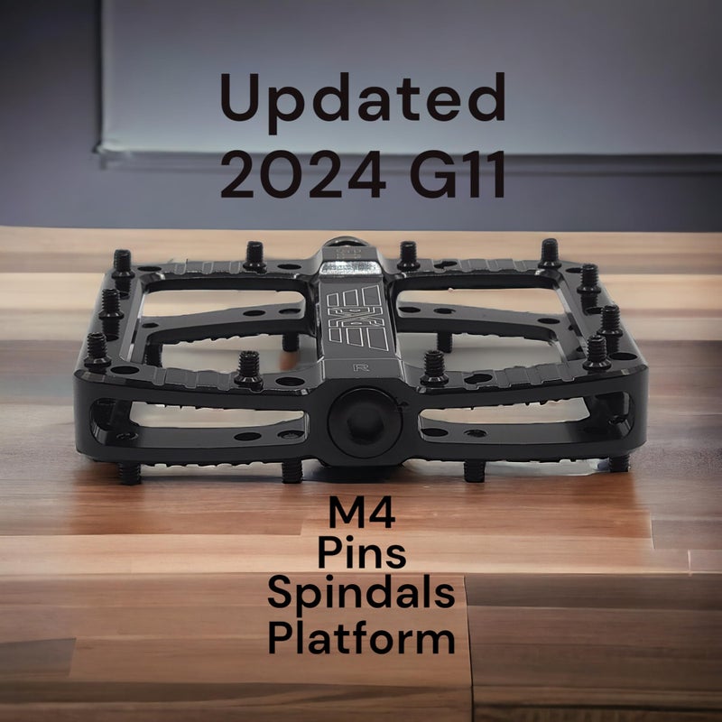 Pedalxtreme PDX G11 Mountain Bike Pedal MTB BMX Pedal Large Concave Platform Aluminum Lightweight 3 Ball Bearings Non-Slip (Black) - Image 4