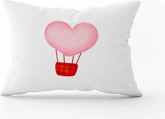 Cango Home White Red Modern Valentine's Day Themed Digital Printed Throw Pillow Cover Cgh985-3550 Double Sided Printed