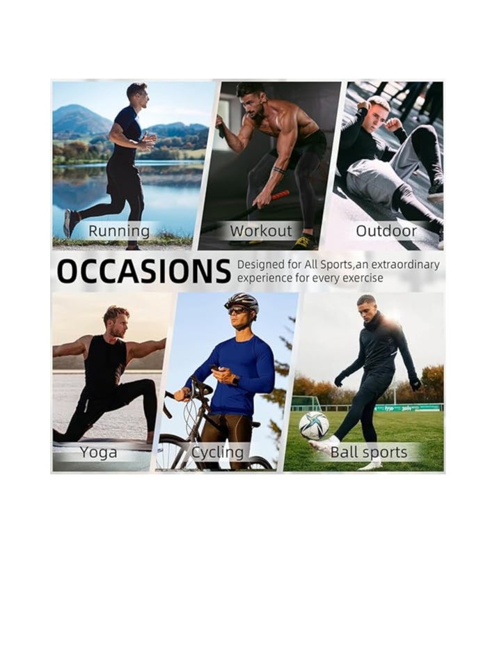 Spall Men Compression Pants Gym Sport Leggings Long Running Pants Quick Drying Tights Men Training Pants High Stretch Fitness Pants Wicking Breathable Men Cycling Pants  - Image 5