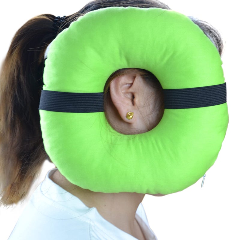 welsoon Pillow with an Ear Hole Small Ear Pain Pillow with Headband for Ear Pain and CNH Ear Piercing Ear Inflammation Pressure Sores Side Sleeping Pillow Ear Guard Cushion
