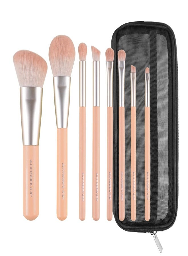ACOSBRUOP Makeup Brush Set, 8 Piece Cosmetic Brushes with Delicacy Case - Image 1
