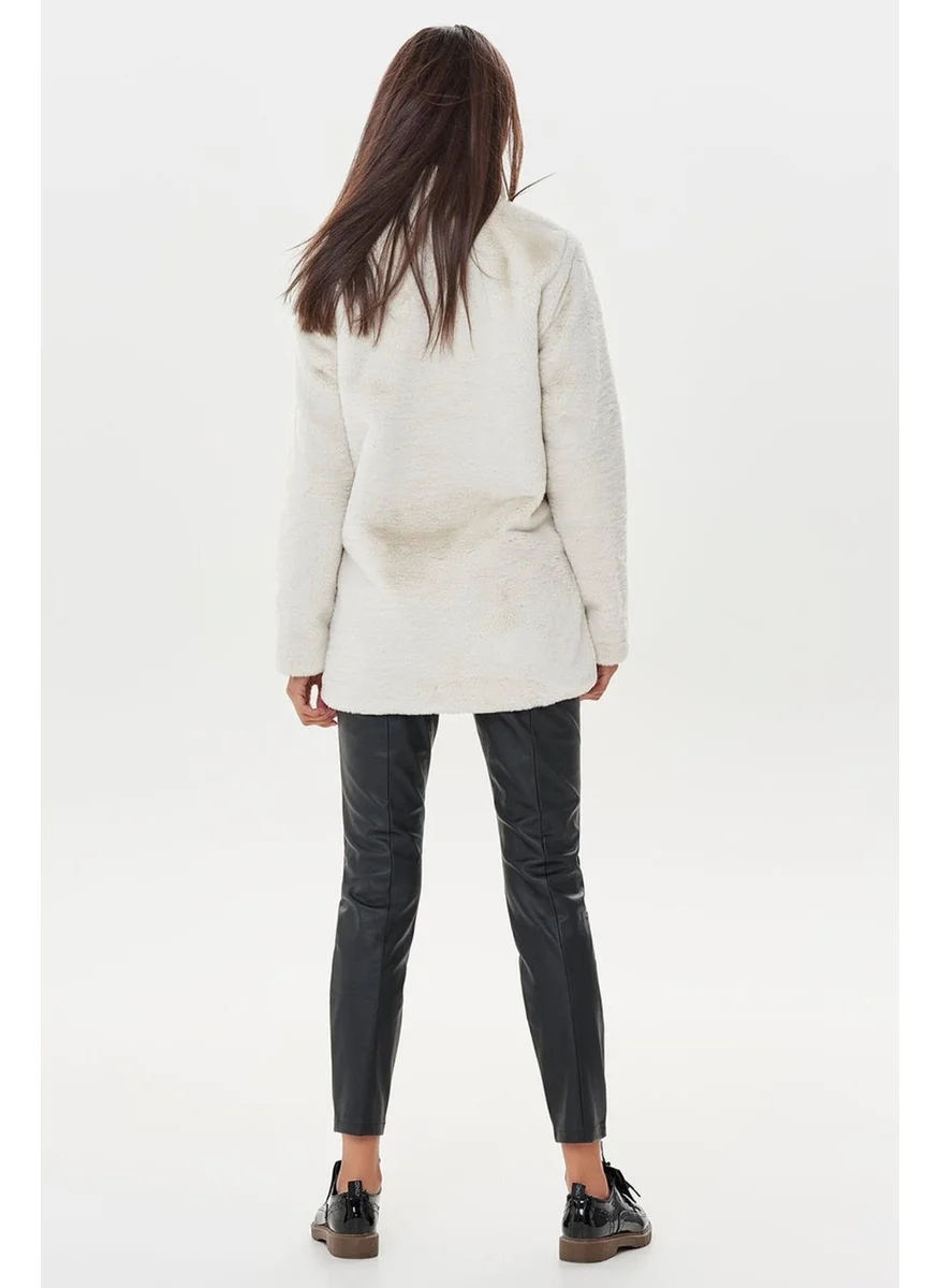 اونلي Women's Fur Plush Coat - 15164600