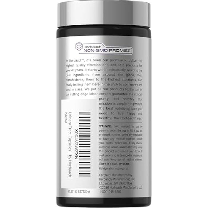 Horbäach Horbaach Urinary Tract Health for Women | 90 Vegan Capsules | Probiotics and Cranberry for Vaginal Health | Vegan, Non-GMO, Gluten Free Supplement - Image 3