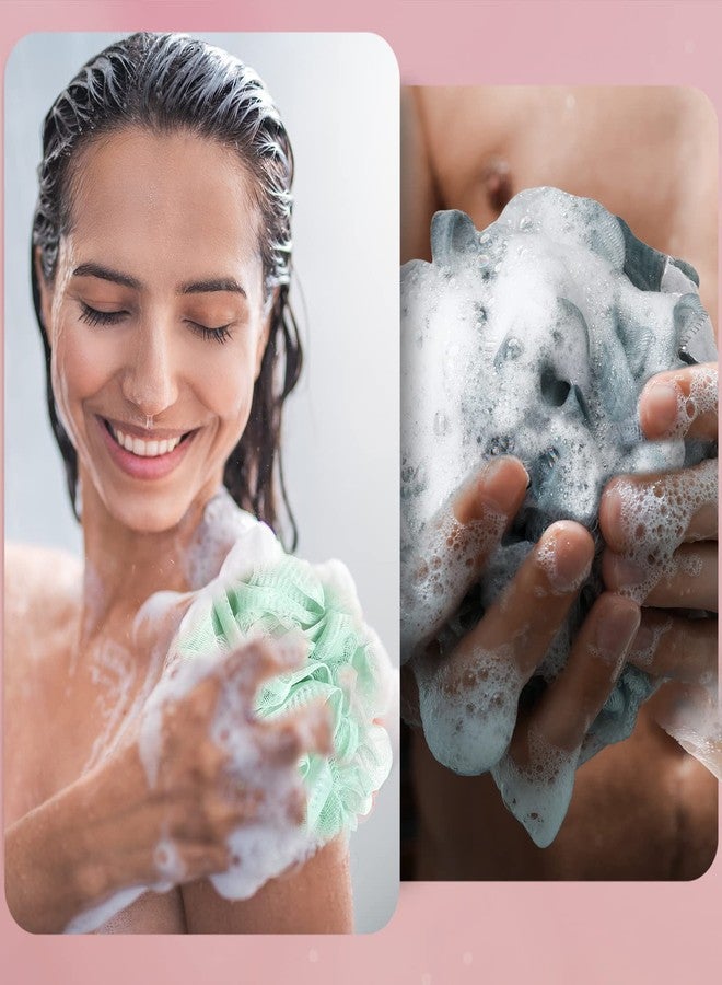 Shellwei 48 Pack Bath Sponge Shower Loofahs Bulk Pack 50g Soft Net Body Scrubber Shower Pouf Sponge Ball Body Exfoliating Bath Scrunchies for Men and Women - Image 5