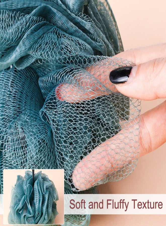 Shellwei 48 Pack Bath Sponge Shower Loofahs Bulk Pack 50g Soft Net Body Scrubber Shower Pouf Sponge Ball Body Exfoliating Bath Scrunchies for Men and Women - Image 3