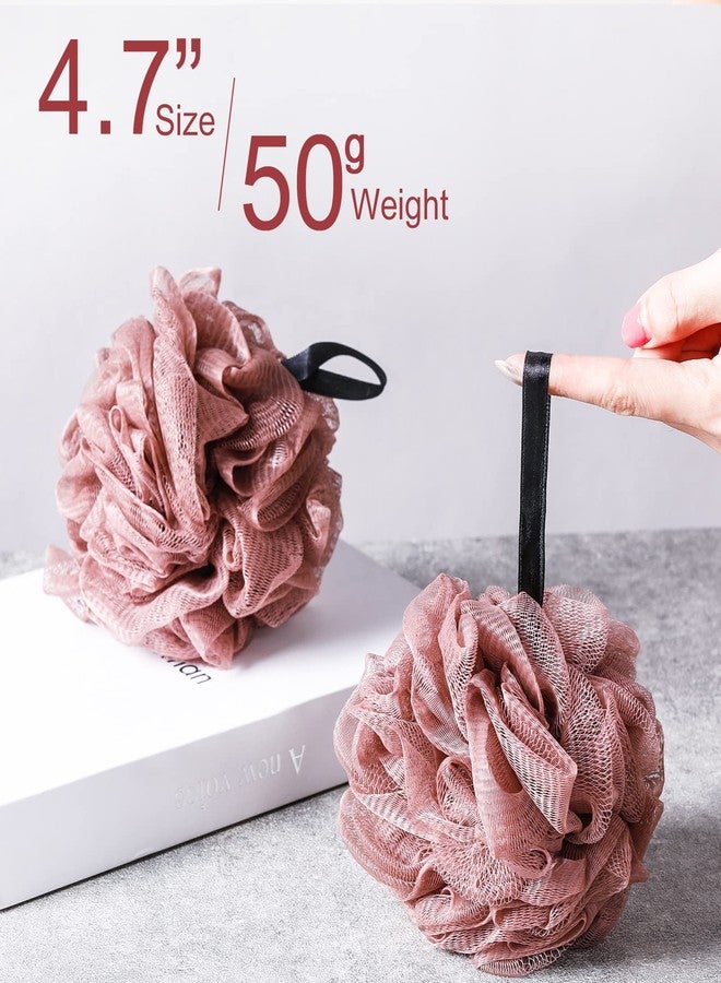 Shellwei 48 Pack Bath Sponge Shower Loofahs Bulk Pack 50g Soft Net Body Scrubber Shower Pouf Sponge Ball Body Exfoliating Bath Scrunchies for Men and Women - Image 2