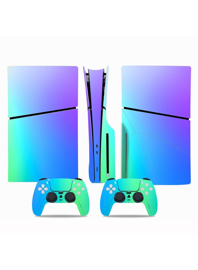 Loquat PS5 Slim Film CD-Rom Version Game Machine Full Body Sticker Color Film Sticker Pain Sticker Skin Sticker-Color:TN-P5SDisc-0082 - Image 2